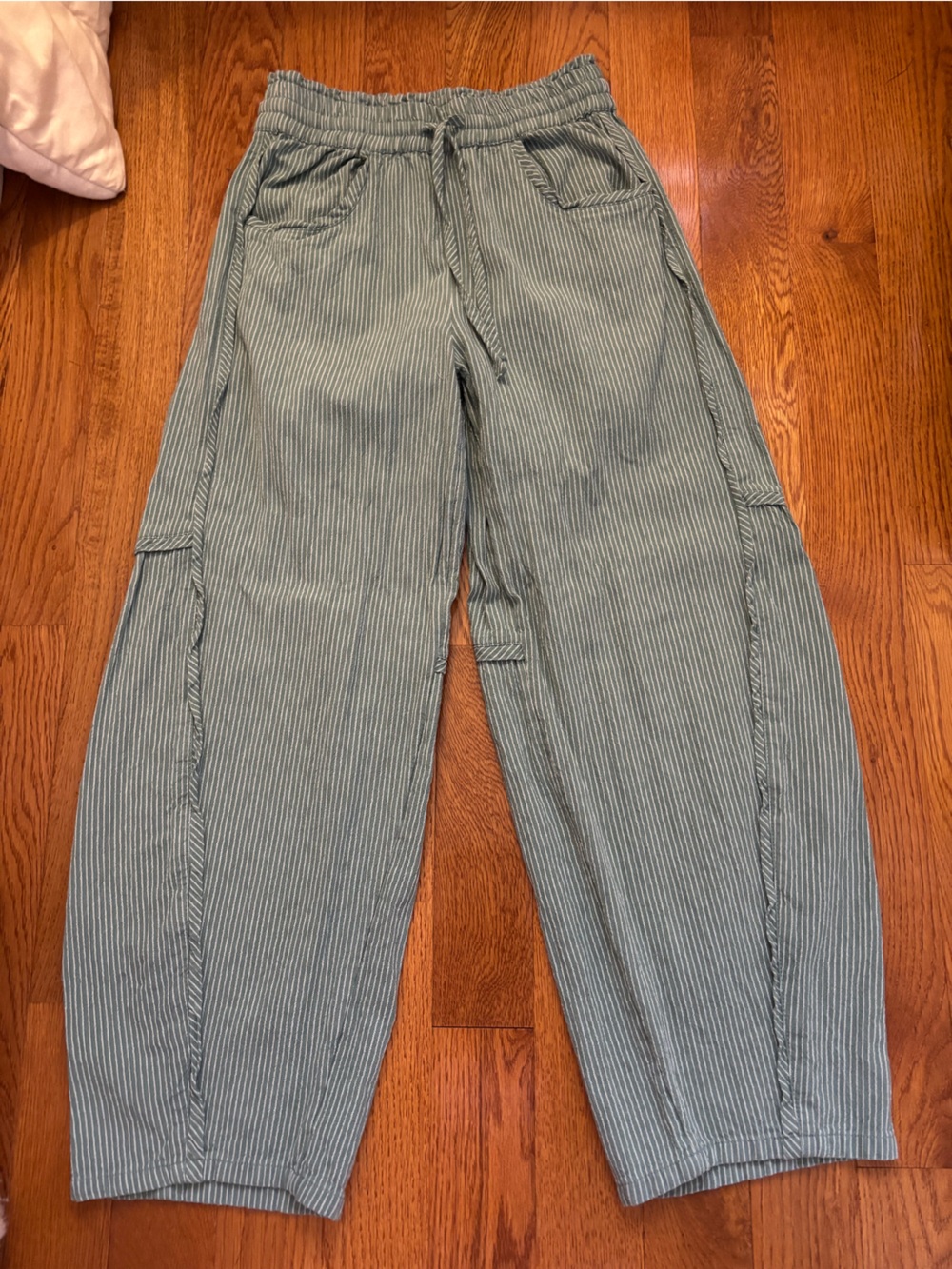 Free People Green and White stripe pants